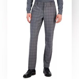 Tommy Hilfiger Modern-Fit Stretch Performance Pants, Grey/Blue Size 30W NWT